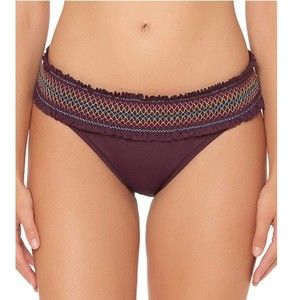 Bleu Rod Beattie Women's Aubergine Stitched Band Bikini Bottoms Size 14